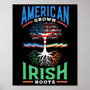 Poster Cultivé en Amérique Racines Irlandaises Saint-Patr