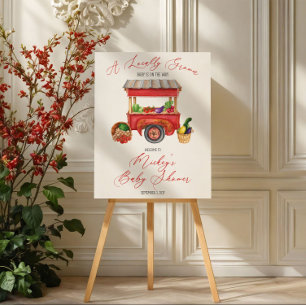 Poster Cultivé localement, le Baby shower des agriculteur
