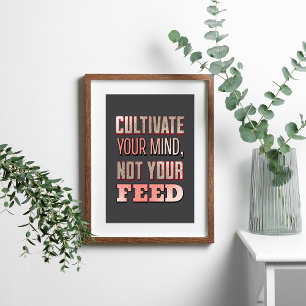Poster Cultiver son esprit" Motivation moderne