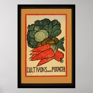 Poster Cultivons un jardin de légumes