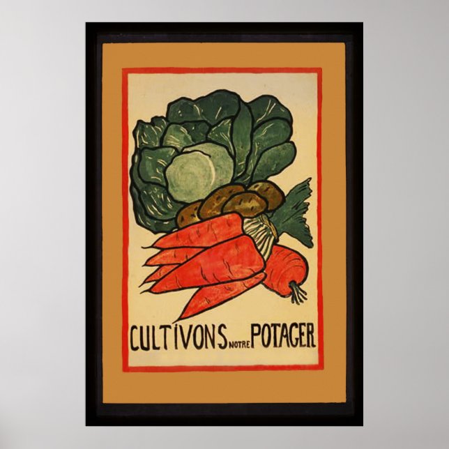Poster Cultivons un jardin de légumes (Devant)