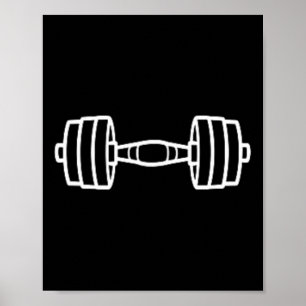 Poster Culturisme Sport Minimaliste Haltère Simple 1