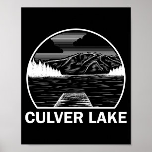 Poster Culver lac New Jersey pêche drôle camping