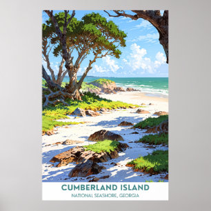 Poster Cumberland Island, côte nationale, Géorgie