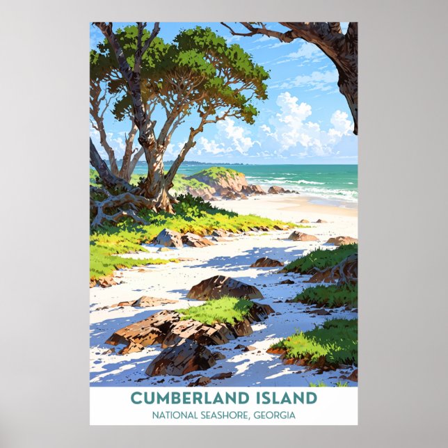 Poster Cumberland Island, côte nationale, Géorgie (Devant)