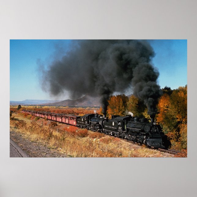 Poster Cumbres et Toltec Railroad, no 487 et no 484, (Devant)