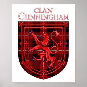 Poster Cunningham Tartan Scottish Plaid Lion Rampant