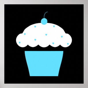 Poster cupcake de cerise