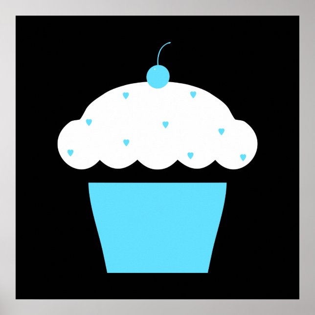 Poster cupcake de cerise (Devant)