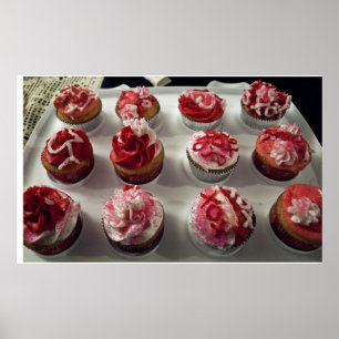Poster Cupcakes de la Saint-Valentin