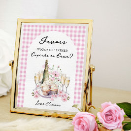 Poster Cupcakes et Fête des mariées Champagne Favoriser l
