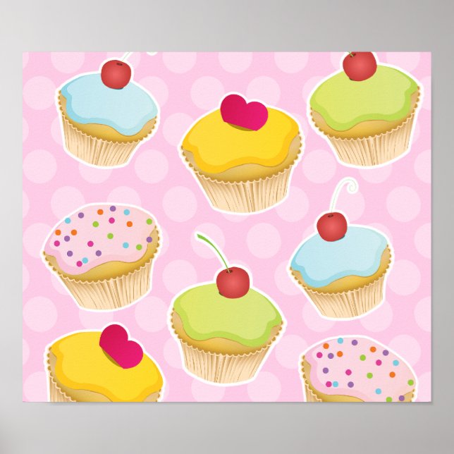 Poster Cupcakes personnalisés (Devant)