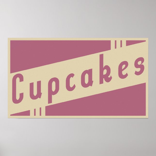 Poster cupcakes rétro (Devant)
