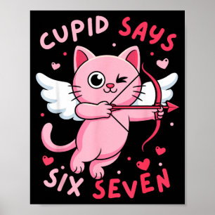 Poster Cupid dit 67 Six Seven Meme Chat Mignon Saint-Vale