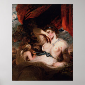Poster Cupidon déliant la zone de Vénus par Joshua Reynol