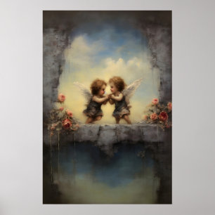 Poster Cupidon Saint-Valentin, Dark Academia, Ferme