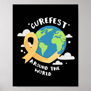 Poster CureFest dans le monde entier Soutien contre le ca