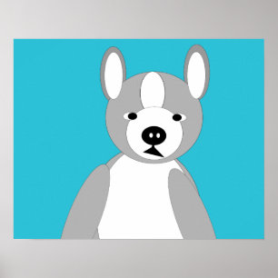 Poster Curieux et adorable Boston Terriers