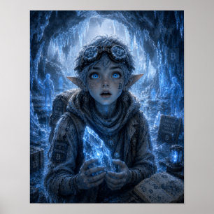 Poster Curiosité / Explorateur / Grottes de glace