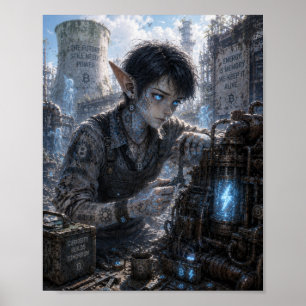Poster Curiosité / Mécanicien / Centrale électrique