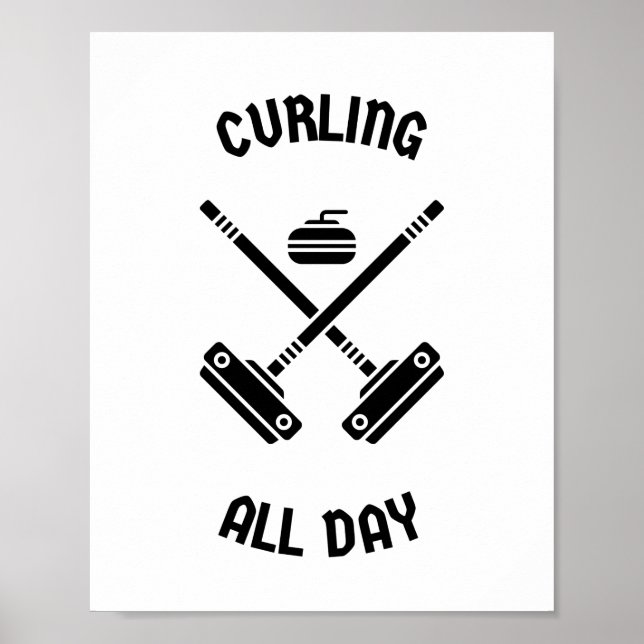 Poster Curling toute la journée (Devant)
