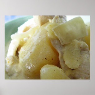 Poster Curry Jaune Thaï [แกงกะหรี่] .. Cuisine de rue asi