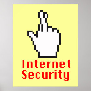 Poster Curseur croisé de doigts