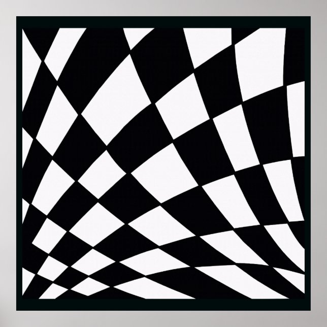 Poster Curved Grid | Modern (Devant)