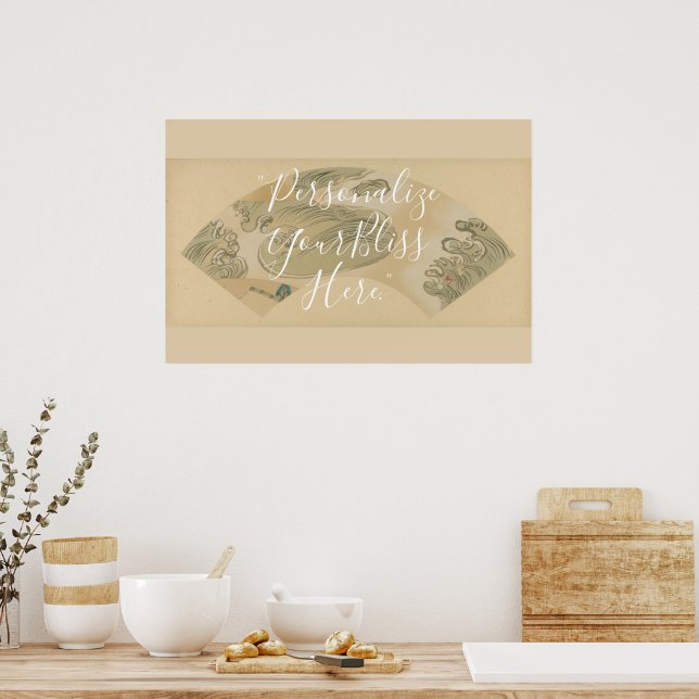 Poster CUSTOM Abstract Rinpa Wave Pattern Art  (Cuisine)