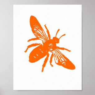Poster Custom Color Bee Print