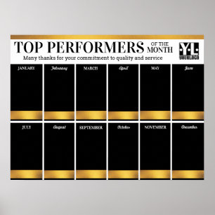 Poster Custom color gold Employee of the Month photo