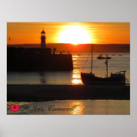 Custom Heart St Ives Harbour Sun Cornwall Photo