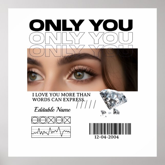 Poster Custom Image, name & Text | Personalized (Devant)