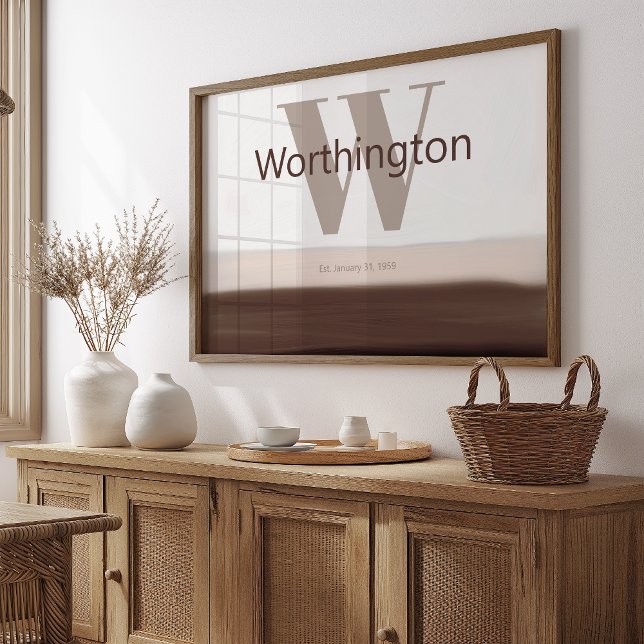 Poster Custom Last Name Print Sign Gift for New Homeowner (Créateur téléchargé)