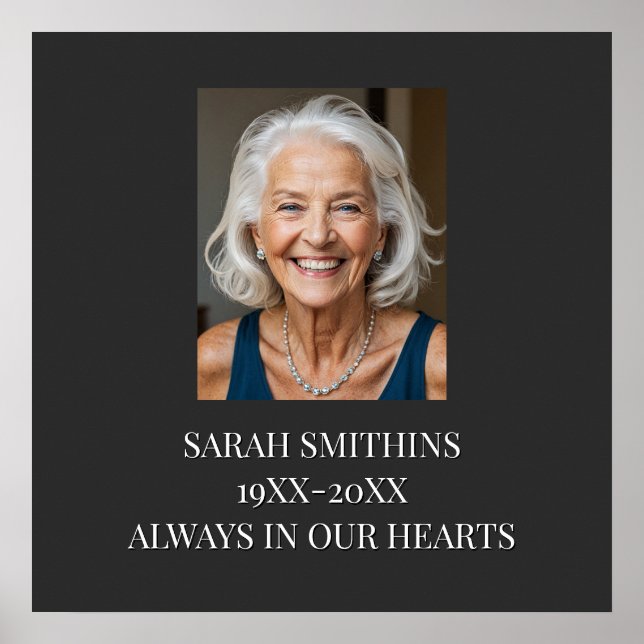 Poster custom Memorial funeral memory (Devant)