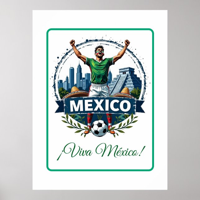 Poster Custom Mexico National Football Team Celebration (Devant)