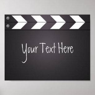 Poster Custom Movie Director Clapboard Your Text