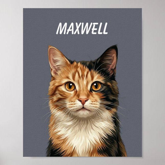 Poster Custom Pet Portraits Using Pet Photo Personalized  (Devant)