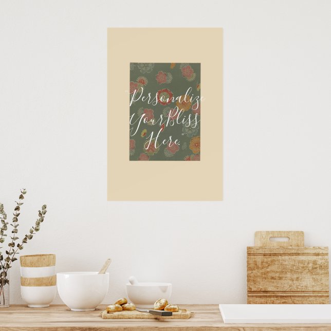 Poster CUSTOM Ryukyu Bingata Kimono Pattern Print  (Cuisine)