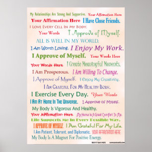 Poster Customiser cette affirmation