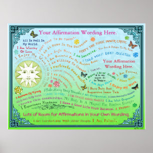 Poster Customisez cette affirmation de jardin