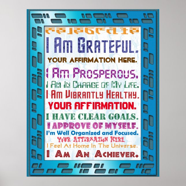 Poster Customisez cette affirmation high-tech (Devant)