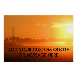 Poster Customize Quote Morning Sunrise with Fog