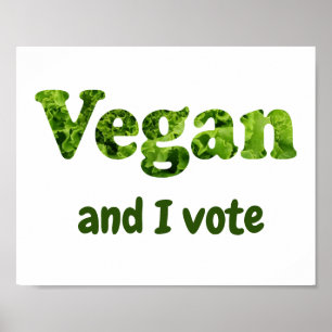 Poster Customize Vegan Activist Voter