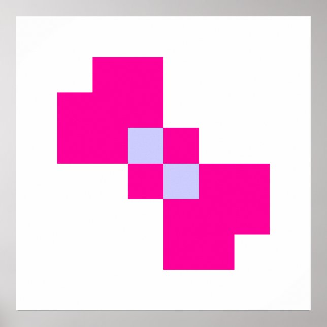 Poster Cute 8 bits Pixel Bow (Devant)