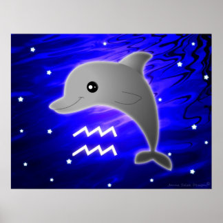 Poster Cute Aquarius Zodiac