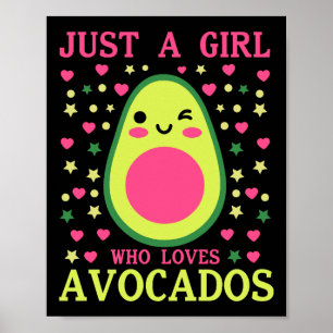 Poster Cute Avocado Girl  