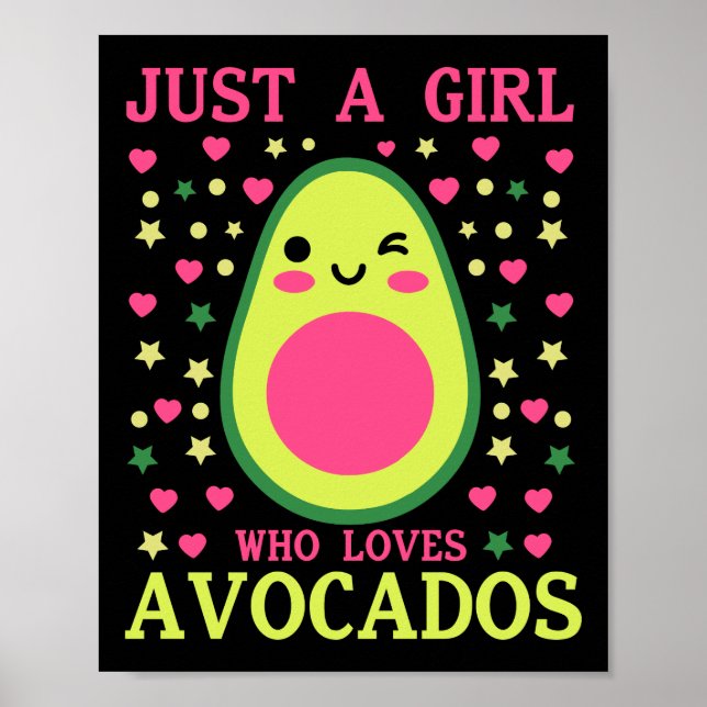 Poster Cute Avocado Girl (Devant)