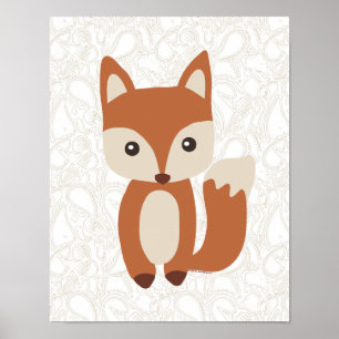 Poster Cute Baby Fox