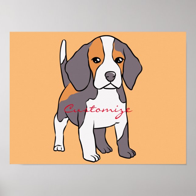 Poster Cute Beagle (Devant)